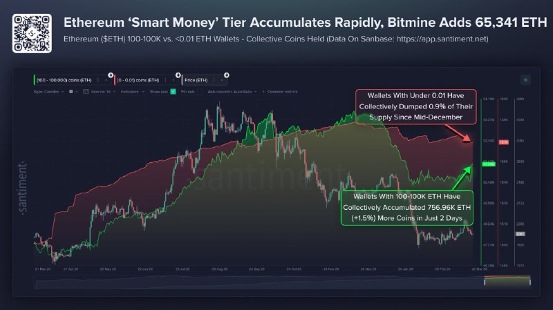 ⚡️ ETH: КИТЫ АКТИВНО НАРАЩИВАЮТ ПОКУПКИ — ПЕРСПЕКТИВА РАЛЛИ?