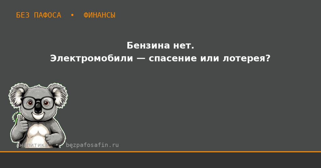 Бензина нет. Электромобили — спасение или лотерея?