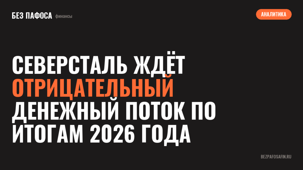 Северсталь ждёт отрицательный денежный поток по итогам 2026 года