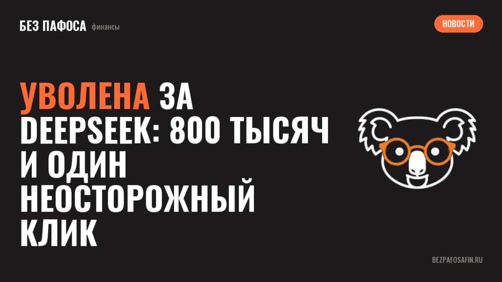 Уволена за DeepSeek: 800 тысяч и один неосторожный клик