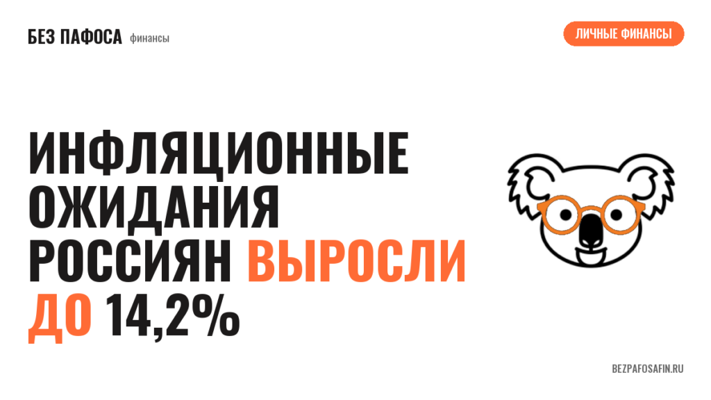 Инфляционные ожидания россиян выросли до 14,2%