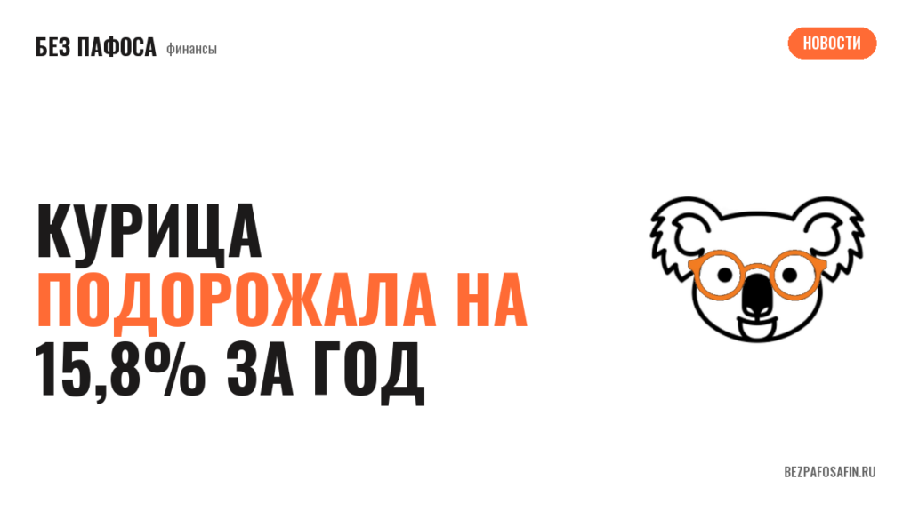 Курица подорожала на 15,8% за год